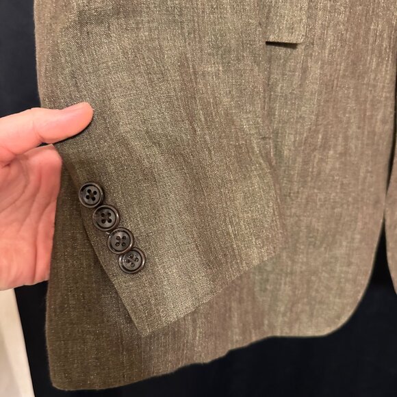 Todd Synder Italian Linen Sutton Suit - Olive 100% Linen - Picture 8 of 15